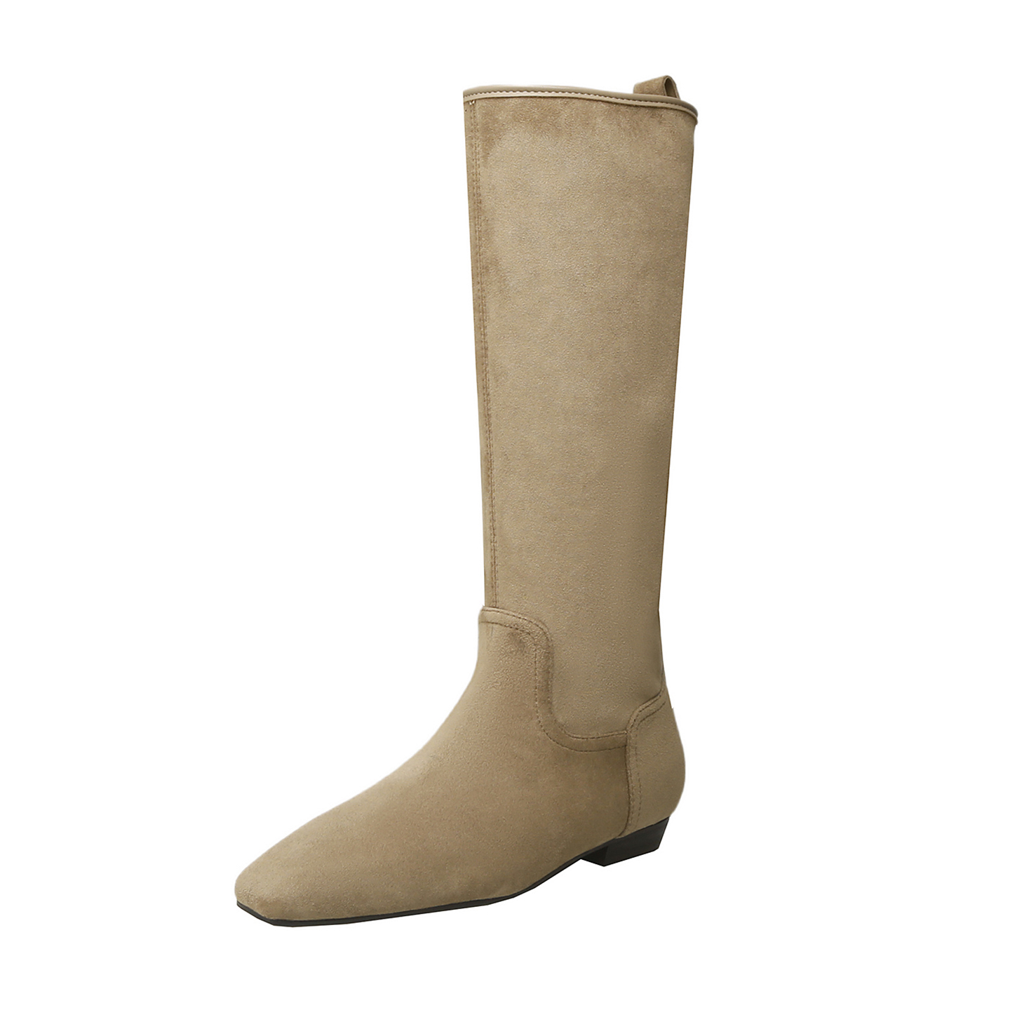 2025 New Winter Frosted Leather Long Boots Square Toe Flat High Top Boots Suede Knight Straight Boots for Women - Image 5