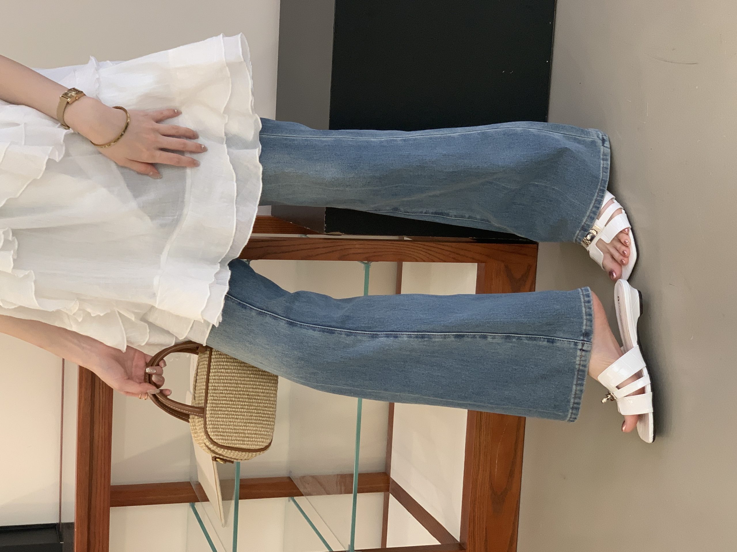 Dou Dou 2026 Gold Buckle French One-Strap Women's Slippers Summer Outdoor Soft Sole Beach Slippers - Image 4