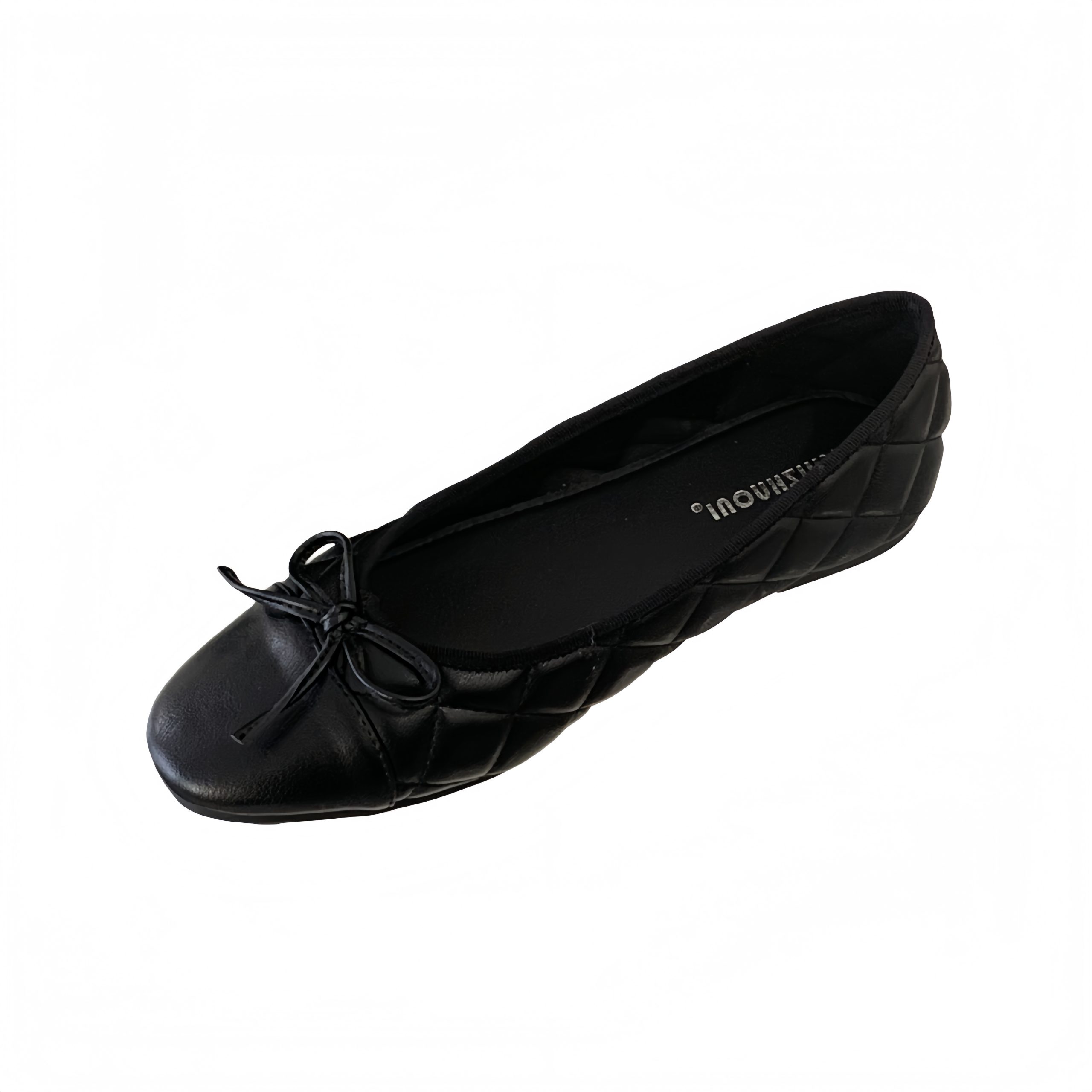 French Elegant Diamond Bow Slip-On Flat Shoes for Women - Commuter Retro PU Leather Low Heel - Image 5