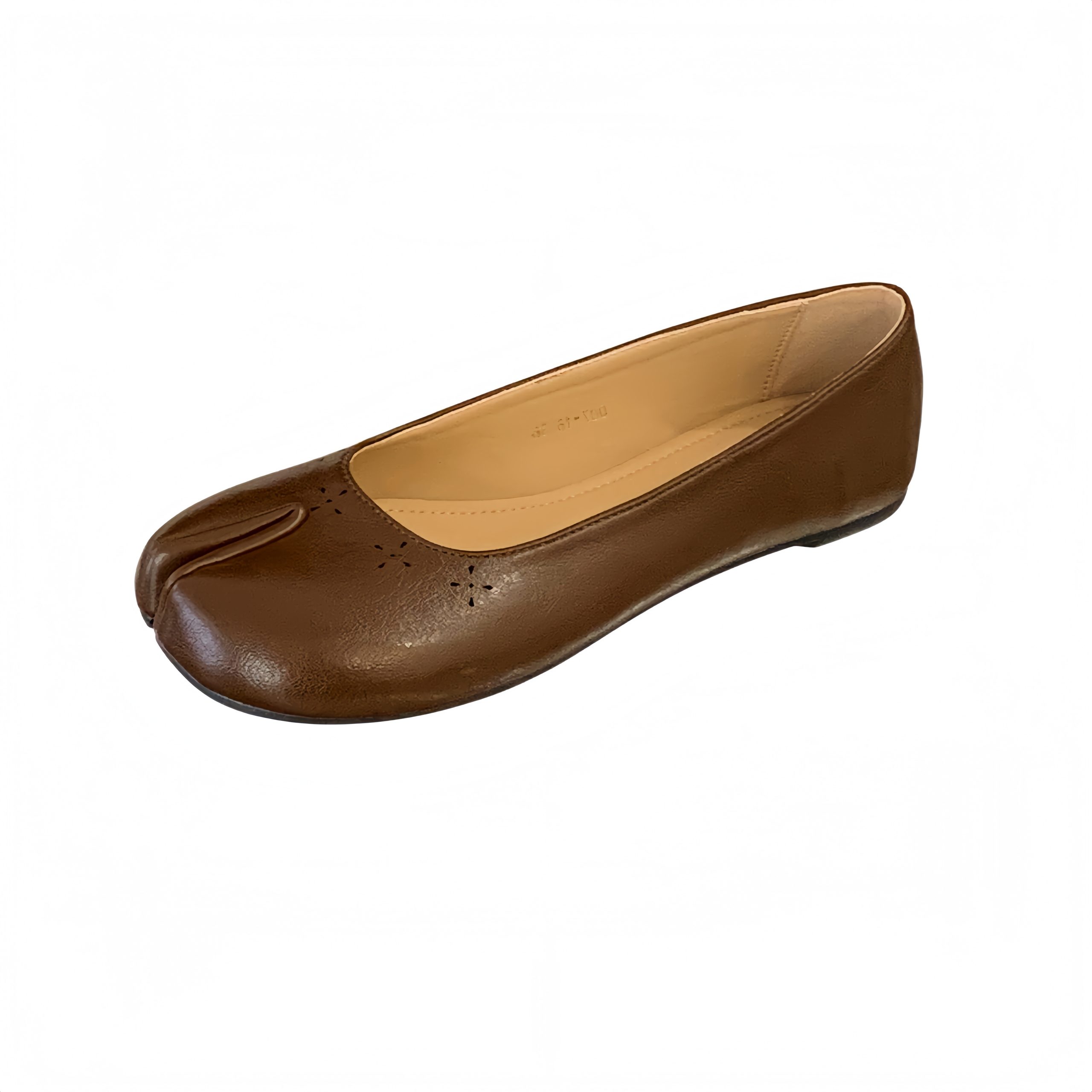 Korean Style Soft Leather Split Toe Women's Shoes 2026 Summer New Flat Low Top Slip On Shoes - Image 5