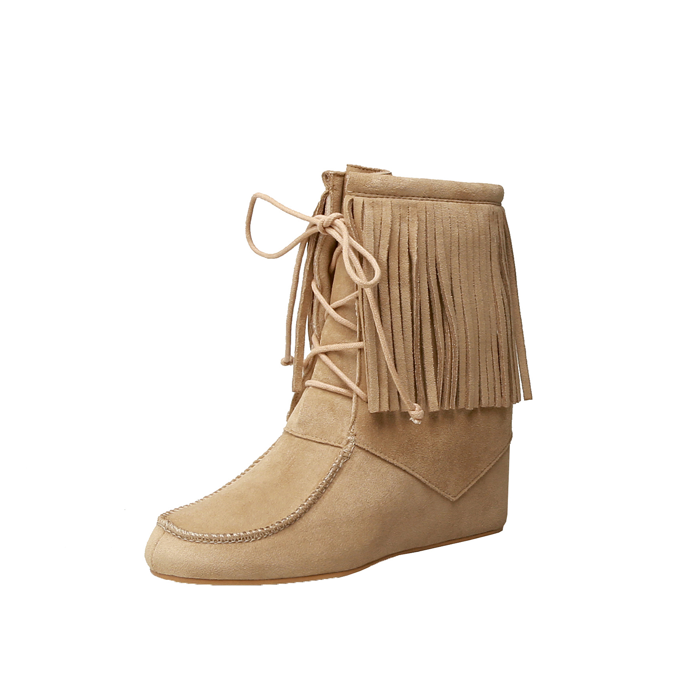 Vintage Fashion Boots for Women 2025 Winter New Brown Maillard Tassel Casual Boots - Image 5